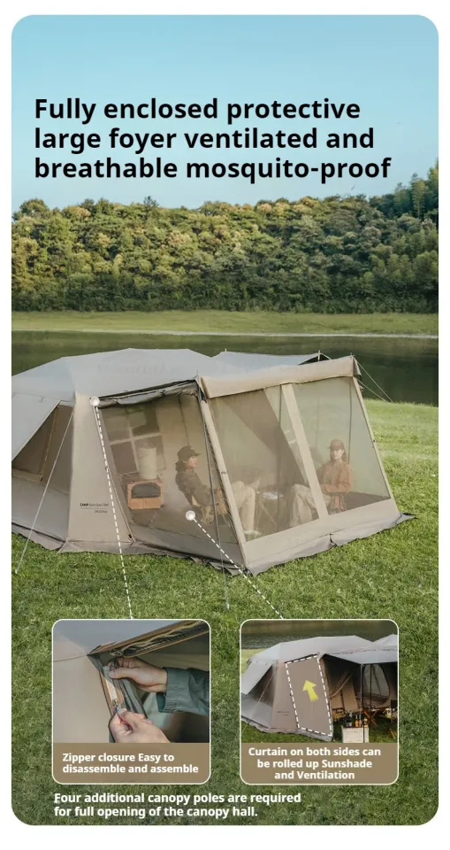 Naturehike Tent Village 13 Automatic Tent 4P Family Travel 150D