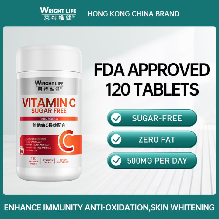 Wright Life Vitamin C 250mg Sugar free Zero Fat Chewable Tablets