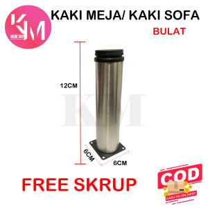 Kaki Sofa Bulat Stainless SS 201 12 cm