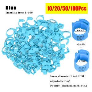 100/50Pcs Chicken leg ring Adjustable Leg band Poultry feet tag for gamefowl rooster duck goose Farm accessories