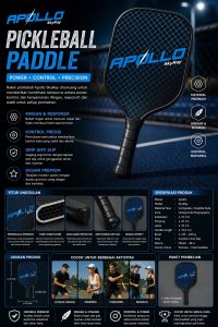 Pickleball Paddle | Lightweight | Apollo Premium Graphite/Carbon Fiber
