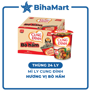 [THÙNG 24 LY] - AFOTECH - Mì ly Cung Đình Bò hầm Mì ly Bò hầm Cung Đình Mì Bò hầm Cung Đình Mì Cung Đình ly Bò hầm (64g/ly)