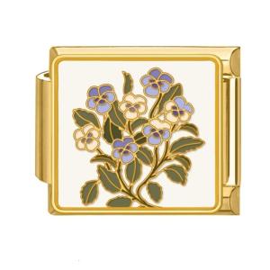 Bracelet Making Supplies Flower Theme Beads Italian Charm Link Making Accessary Bracelet Module Suitable for Bracelet