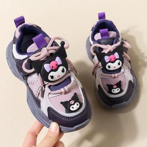 Christmas gifts Halloween Hot Kawaii Kuromi Girls Sports Shoes Anime Sanrios Childrens Daddy Shoes Thick Sole Running Shoes Fashion Comfort Casual Shoes