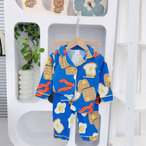 JanElla’s Button Down LONGSLEEVES PAJAMA SET (1 to 6 Years Old) SLEEPWEAR TERNO for KIDS BOYS Cotton Made in Vietnam