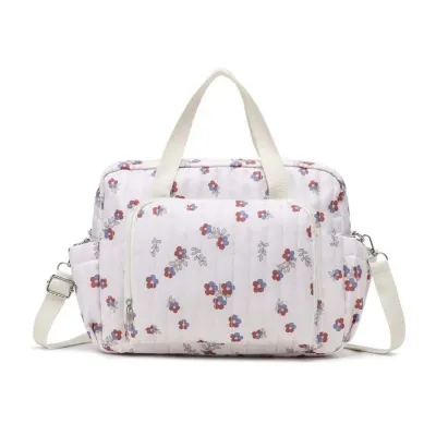 D5JKY Cartoon Diaper Organizer Large Capacity Lightweight Mommy Shoulder Bag Durable Cotton Stroller Hanging Pack Infant Care