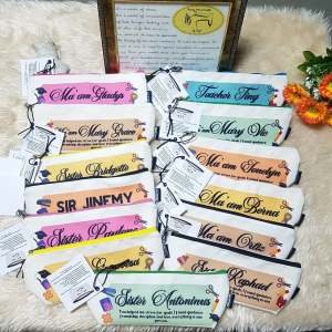 Token for Teachers Personalized Pencil Case or Organizer Pouch HACS.PH Handmade Perfect Teachers Day Gift or Closing Party Souvenir for Teachers