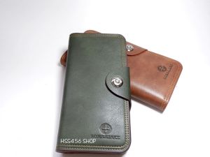 กระเป๋าสตางค์ผู้ชาย BOMSHISKYใบยาว NAT-012 (หนังสี)