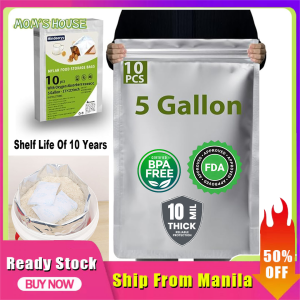【Ready Stock】10pcs Mylar Bags for Food Storage Extra Large Seald Bags Kitchen Food Storage Bag Rice Storage Dispenser Vacuum Zipper Resealable Storage Pouches