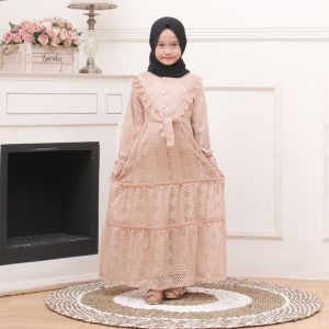 Gamis brukat kondangan baju gamis wanita terbaru 2021 lebaran sheryl dress classic dress gamis anak brokat dress anak