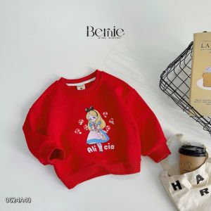 Áo sweater tay dài họa tiết in hình công chúa dễ thương cho bé gái 1 đến 7 tuổi BERNIE 0624A40