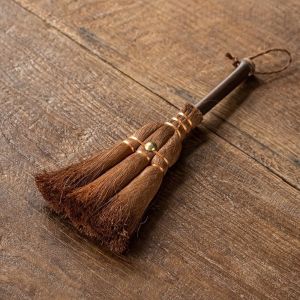 GERDA Traditional Tea Cleaning Brush Natural Handmade Mini Whisk Broom Eco-friendly Vintage Tea Ware Scrubber Pot Cleaning