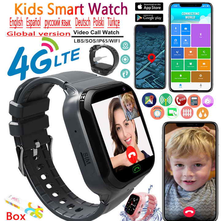 Kids Smart Watch Girls Boy Full Touch Video Call WIFI 4G Phone