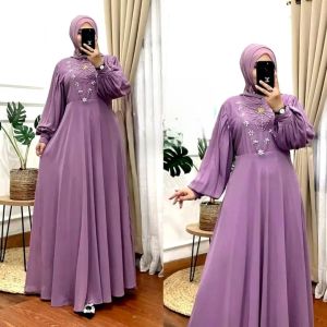 Syakilla Set Dress Ceruty Brukat Dress dewasa terbaru 2025 Gaun pesta wanita Dress kondangan brukat
