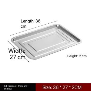 【Daily Suki Store】304 Stainless Steel Food Warmer-Thick Square Tray-Heavy Duty Buffet Serving Plate for Rice BBQ & Lechon | Rustproof & Dishwasher Safe