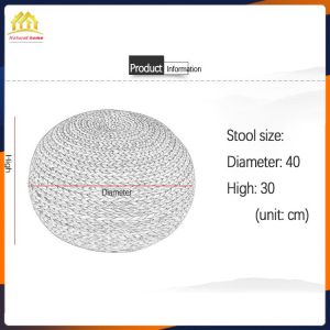 【LDIES】Straw Stool Low Stool Woven Round Stool Rattan Stool Ho Fashion Creative Shoe Rack Stool Leisure Chair stool. your foot stool rattan of the K2GG