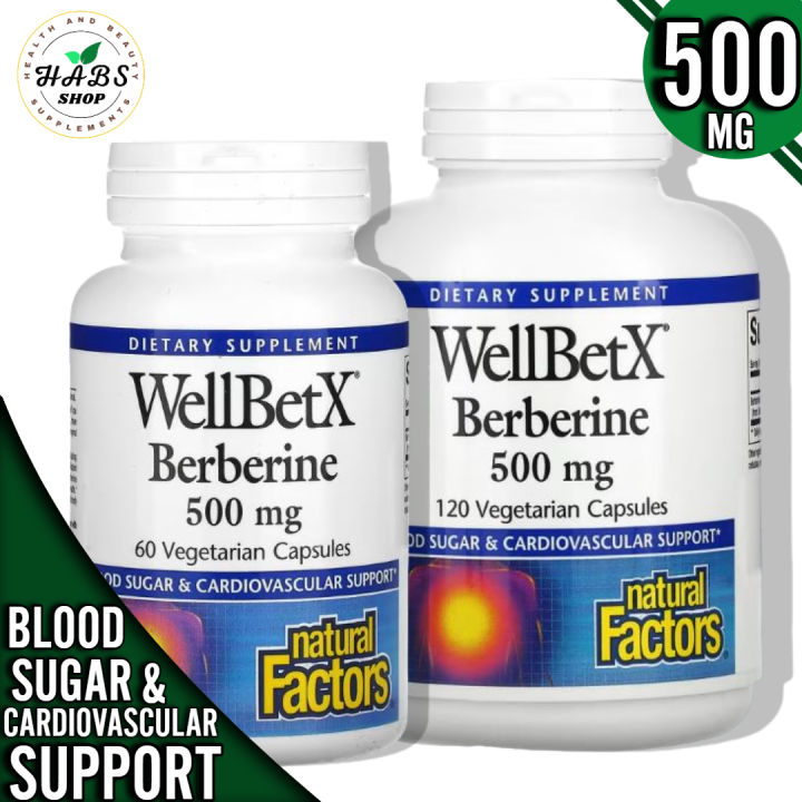 Berberine Glucose Support Natural Factors WellBetX Berberine 500 mg 60