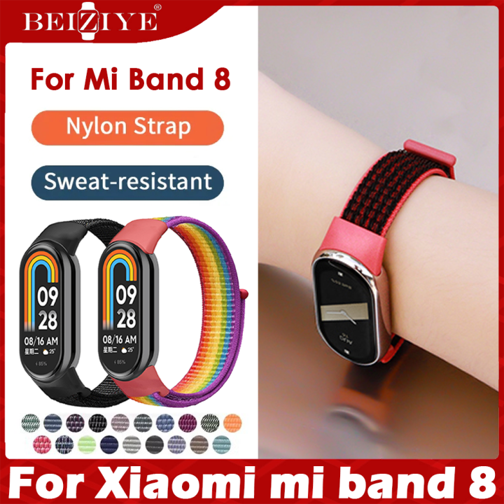 Fitness Tracker Mi Band Cinturino Mi Band Mi Band Black Strap Adjustable  Nylon Braided Strap For Xiaomi Mi