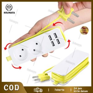 Stop Kontak Traveling 2 Lubang Saklar + 4 Port USB – Colokan Listrik
