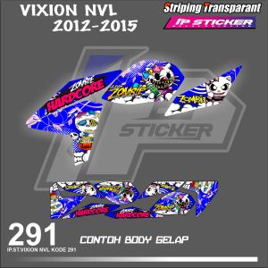 VIXION NVL 2012-2015  (COD) STIKER STRIPING MOTOR YAMAHA VIXION NVL HOLOGRAM DAN TRANSPARAN