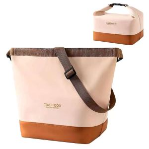 JS SHOP Portable Lunch Bag Insulated Lunch Box Tote Waterproof Office Totes Shoulder Bags Cooler Thermal Bag Bento Pouch