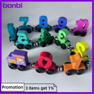 banbi ชุดของเล่นรถไฟแม่เหล็กจำนวน1ชุดชุดของเล่นฝึกการเรียนรู้การเรียนรู้เบื้องต้นสำหรับเด็กวัยหัดเดิน