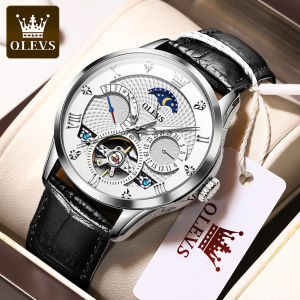 OLEVS Casual Watch for Men Original Waterproof Automatic Stainless Steel Hollow Design Business Mechanical Watches