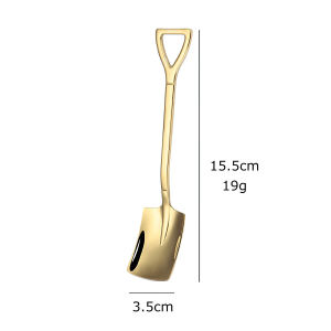 Muỗng hình xẻng xúc thức ăn bằng thép không gỉ sáng tạo muỗng cà phê inox - BEAU4