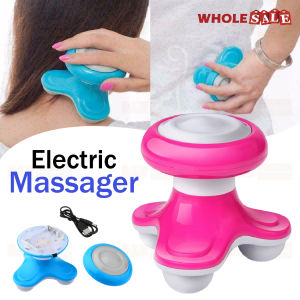 Mini Massager USB Rechargeable & Battery Operated Wave Vibrating Pain Relief Full Body Massage / Mesin Urut Kecil