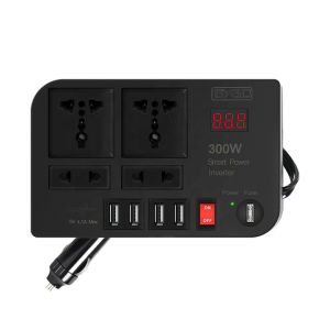 sóng sin biến tần DC 12/24V để AC 220V xe biến tần điện biến tần LCD thông minh kỹ thuật số hiển thị USB giao diện điện