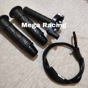 paket hemat gas spontan yz import + handgrip Kaze empuk + Jalu stang pcx hitam universal semua motor