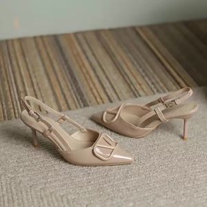 WomenS High Heels For Spring And Summer Shallow Wedding Shoes Plus Size Fashion Nude Versatile Stiletto Closed Toe