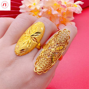 XT Jewellery Korea 24k Starlight Hollow Ring Woman 916 Original Gold Plated