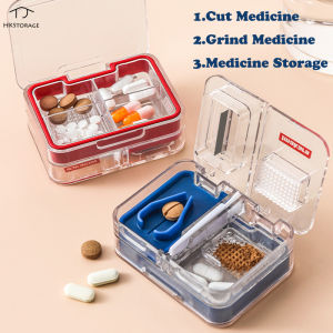 HKStorage Medicine Cutter Medicine Storage Box Portable Small Mini Grinding Divider Dispensing Pill Box Medicine Dispenser Pill Cutting Artifact Hk Storage Pill Box Am Pm - Lazada