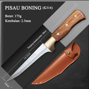 RAMO 【Pisau Sembelih】Pisau daging super tajam with pisau sarung /7CR13 Stainless/Professional Butcher Knife super sharp With cover /Pisau