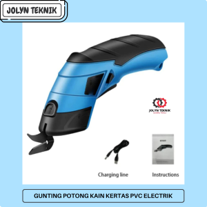 Gunting Potong Kain Kertas Karpet PVC Elektrik Scissor Cutter Auto Charger Electric Portable