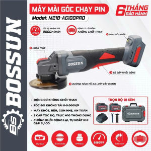 Máy mài pin BOSSUN M21B-AG100PRO-Màu Xám 3 Tốc độ Tự Ngắt Khi Gặp Sự Cố Động Cơ Không Chổi Than