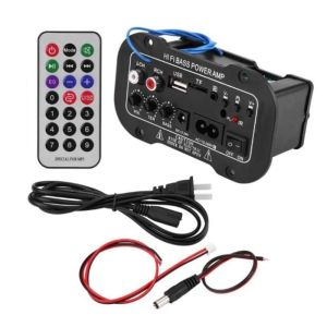 AC 220V 12v 24v Bluetooth 5.0 Audio Amplifier Karaoke Amplifier Hi-Fi Stereo Digital Power Amplifier Motherboard Plug Microphone Adjustable Echo Standalone Microphone Sound