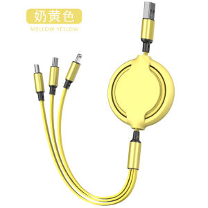 AU Customizable double-sided design for corporate gifts and charging cables logo Suitable for the Handy Gift retractable 3-in-1 data cable