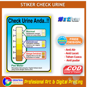 Stiker check urine control air kencing sticker periksi kesehatan kamar mandi wc toilet
