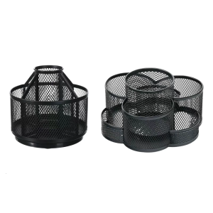 Bút chì kim loại chủ sở hữu khay để bút xoay bàn chải container Máy tính để bàn chủ sở hữu dung tích lớn phụ kiện để bàn cho sinh viên