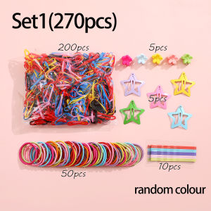 2026 1110Pcs/Set Korean Hair Pin Kids Scrunchie Hair Clip Set Ponytail Hair Accessories for Women