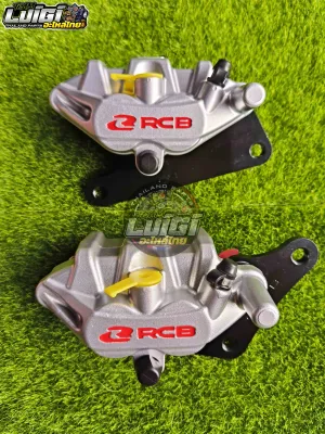 RACING BOY BRAKE CALIPER SILVER E-SERIES FRONT AND REAR NMAX V1 / NMAX V2 / AEROX V1 / AEROX V2 RCB