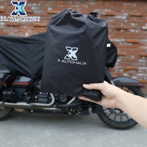 X AUTOHAUX Motorcycle Cover Lightweight Half Cover Outdoor Waterproof Rain Dust Protector M-XL for Most Full Dress Touring Cruiser