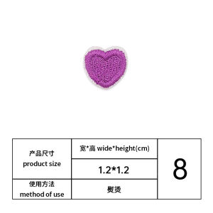 011 Sweet Heart Star Series Macaron Color DIY Embroidery Patches Sticker/ Ironing Cute Heart Shape Star Shape Design Self-adhesive fabric Haberdashery
