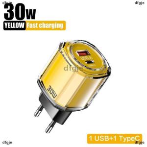 [COD] dfgje Portable Mini 30W 2 Ports Type C USB Mobile Phone Charger Fast Charging EU US UK Plug Wall Quick Charge Adapter For Xiaomi