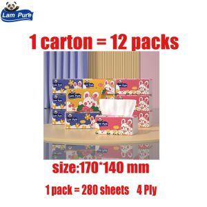 【12 Packs】Facial Tissue Table Napkins Tissue Face Friendly Friendly Soft Affordable Paper Towel 3 Types Of Packaging