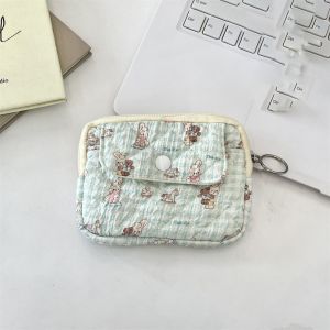 FUDESHE มัลติฟังก์ชั่ กระเป๋าใส่เหรียญ สัตว์การ์ตูน แบบพกพาได้ กระเป๋าเก็บผ้านวมน่ารัก ถุงผ้าใส่บัตร กระเป๋าใส่บัตรประชาชน ใหม่การ์ตูนสัตว์กระเป๋าเงินเหรียญแบบพกพาบัตรผ้าถุงเก็บบัตรถือมัลติฟังก์ชั่ ID กระเป๋า