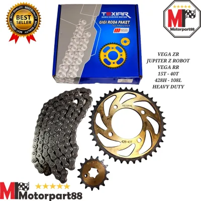 GEAR PAKET TX GIR SET VEGA ZR 15T - 40T 428H-108L JUPITER ROBOT