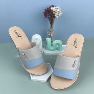 CMT Lilly Sandal Wanita Slop kokop Sandal Wanita Plat Teplek Motif Slop Kombinasi